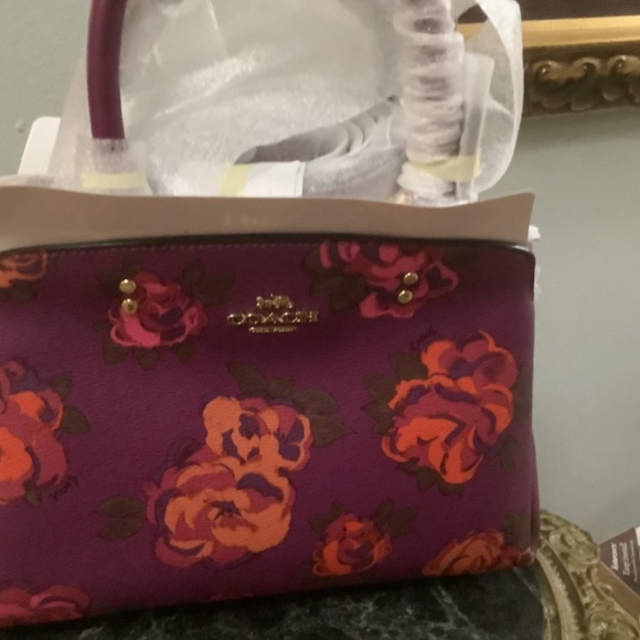 Coach Mini Lillie Carryall Women's Crossbody Bag - Im/Dark Magenta Multi (CF327) - Picture 5 of 6